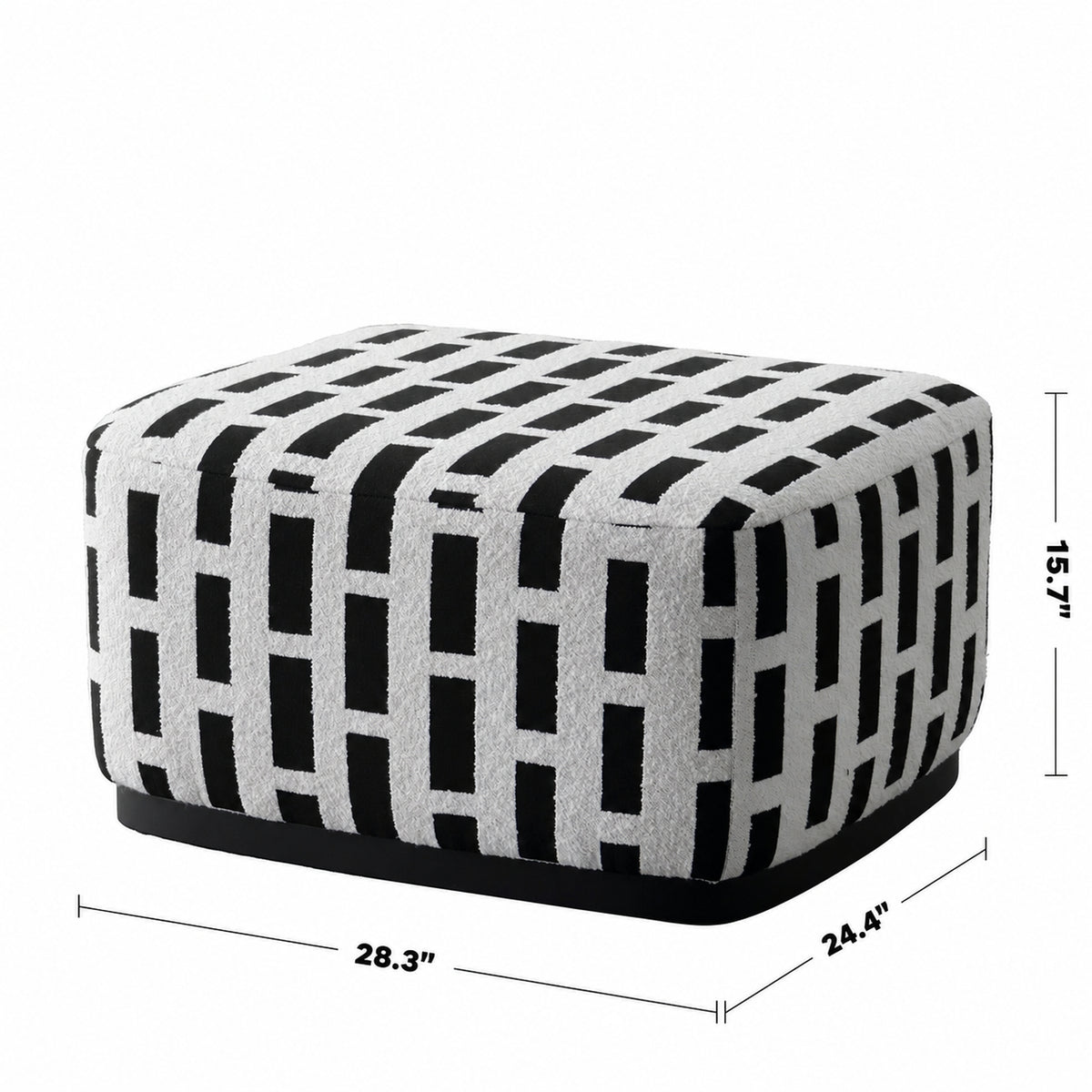 Japandi Mixed Weave Fabric Ottoman PANNA Size Chart_2