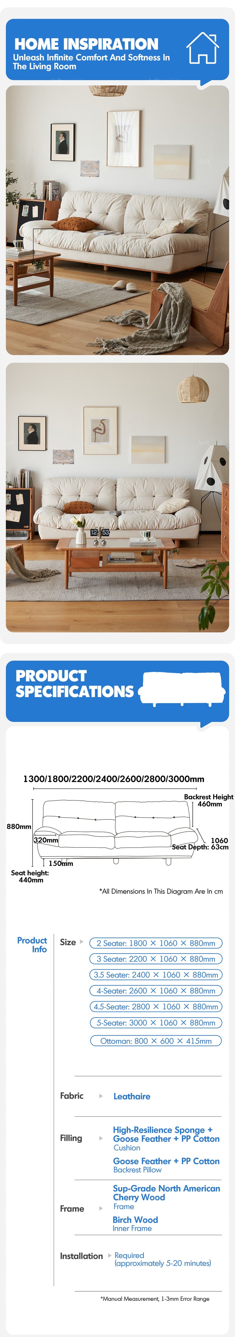 Scandinavian Cat Scratch Resistant Fabric 4 Seater Sofa NIMBUS More Details and Instruction_9