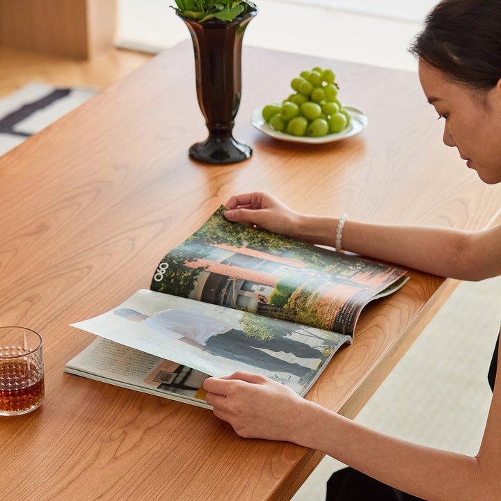 Scandinavian Cherry Wood Dining Table ECLIPSE