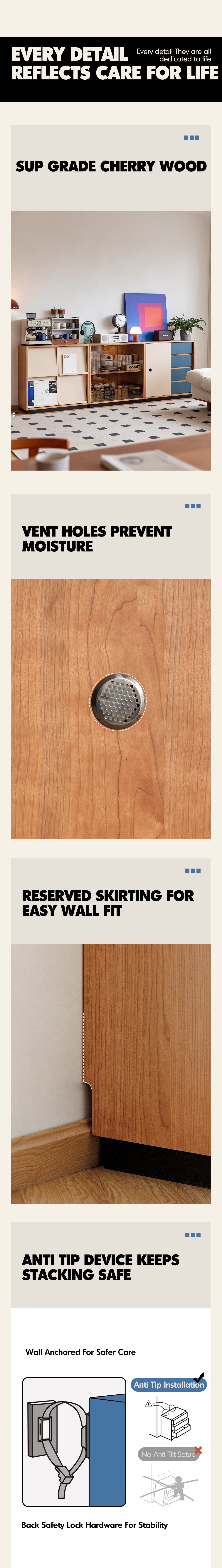 Bauhaus Cherry Wood Modular Cabinet TIMELESS More Details and Instruction_5