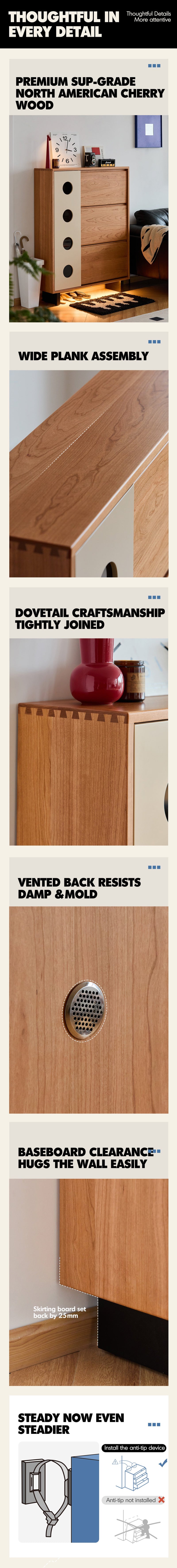 Scandinavian Cherry Wood Shoe Cabinet TIMELESS More Details and Instruction_10