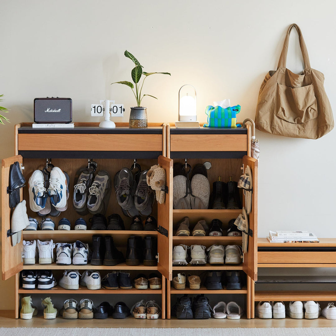 Shoe hanging hook material variants.