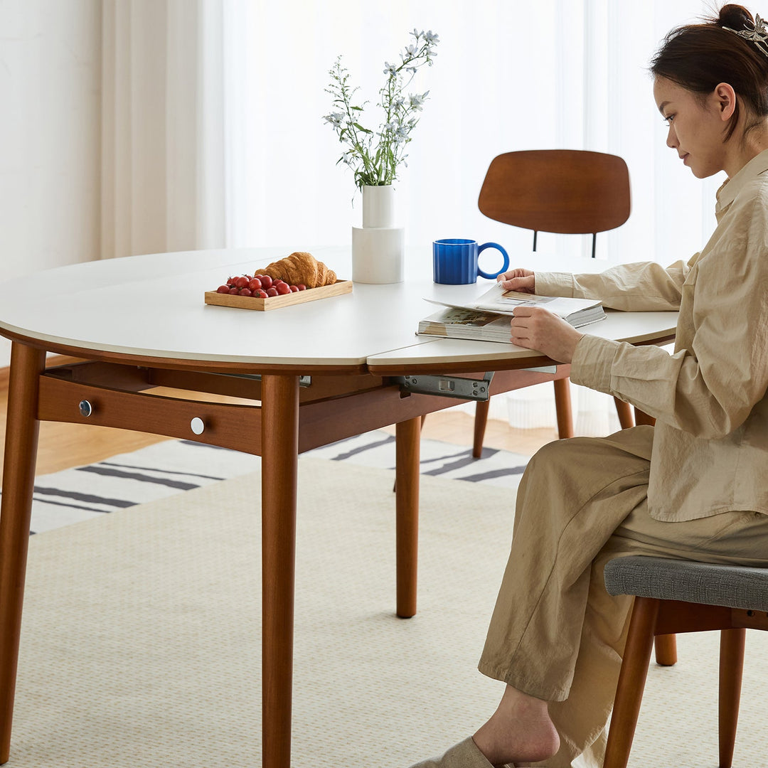 Vintage Sintered Stone Extendable Dining Table MINIMA
