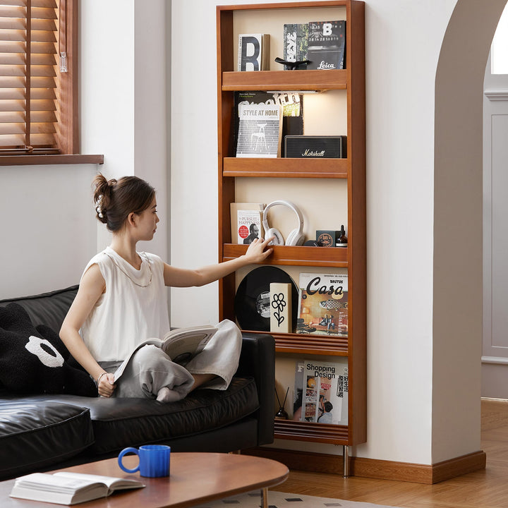 Bauhaus boxwood wall shelf bookshelf slimo material variants.