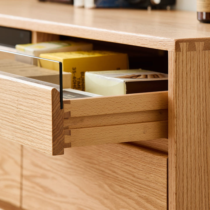 Scandinavian Oak Wood Chest Of 8 Drawers FLOATING LIGHT