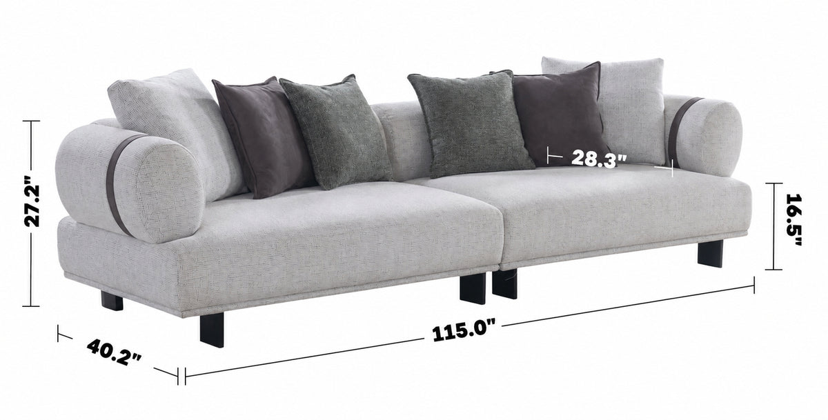 Modern Mixed Weave Fabric 4 Seater Sofa DIVAN Size Chart