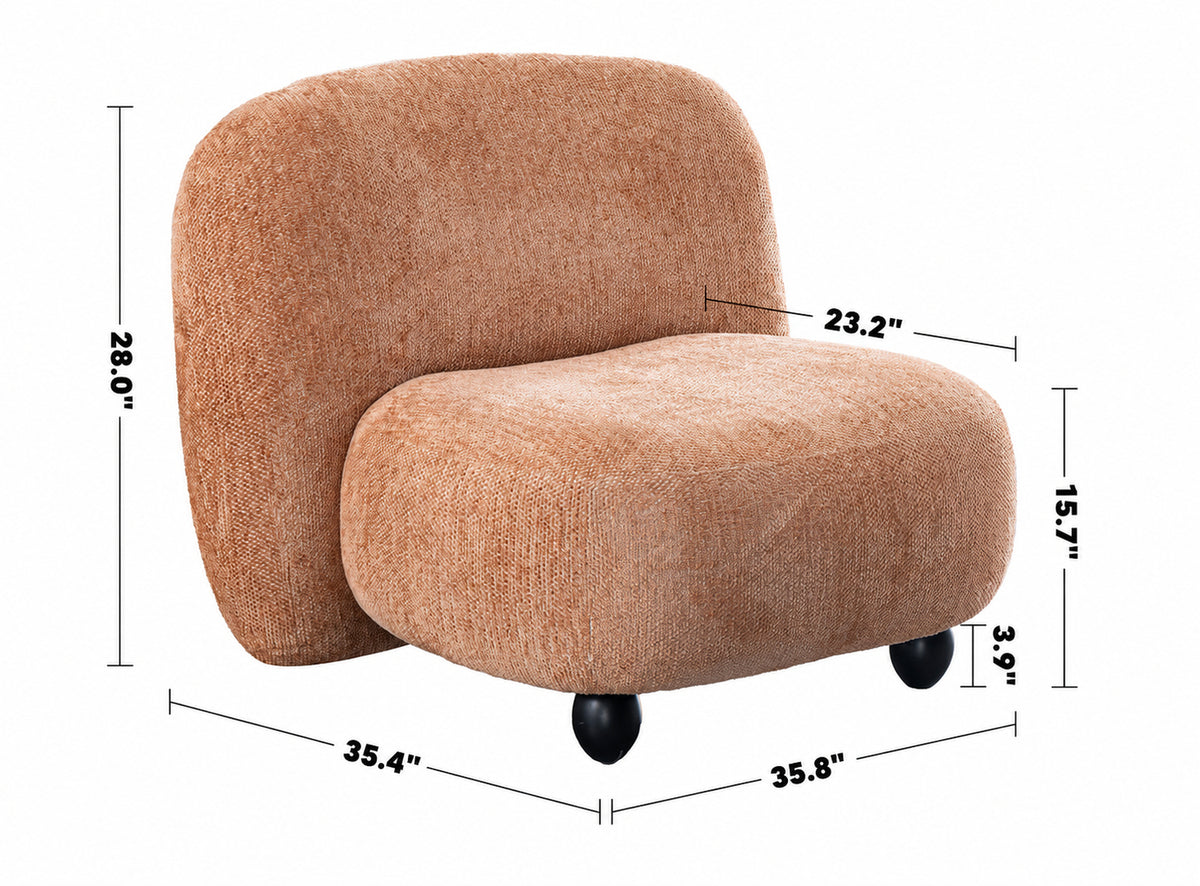 Cream Boucle Fabric 1 Seater Sofa MALT Size Chart