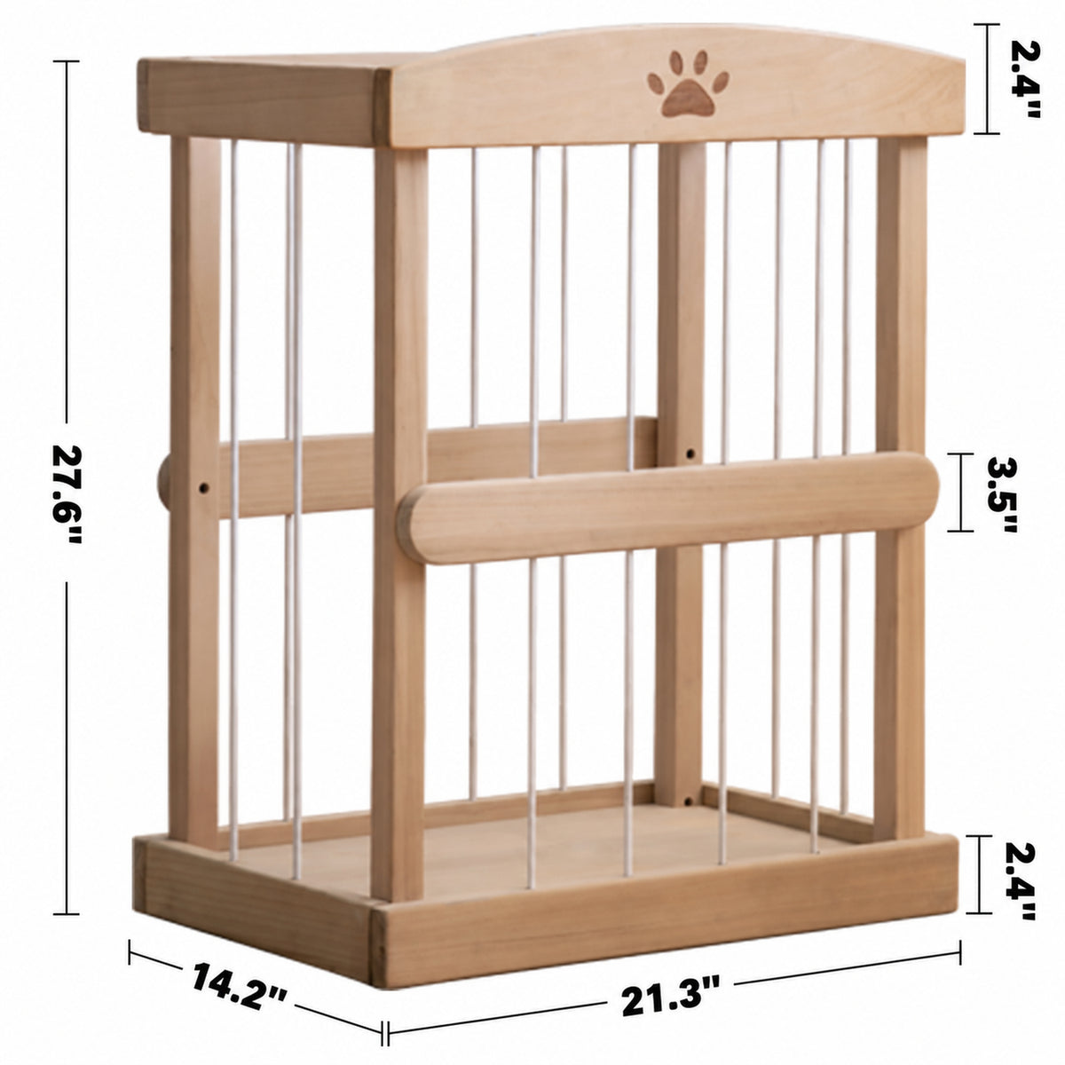 Scandinavian Poplar Wood Storage Basket LUKA Size Chart