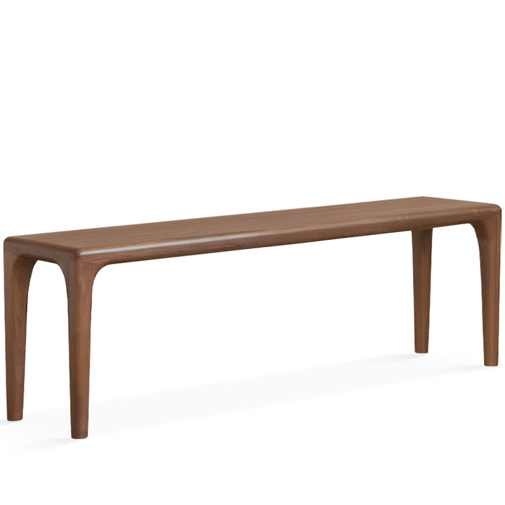Japandi walnut wood dining bench conti environmental situation.