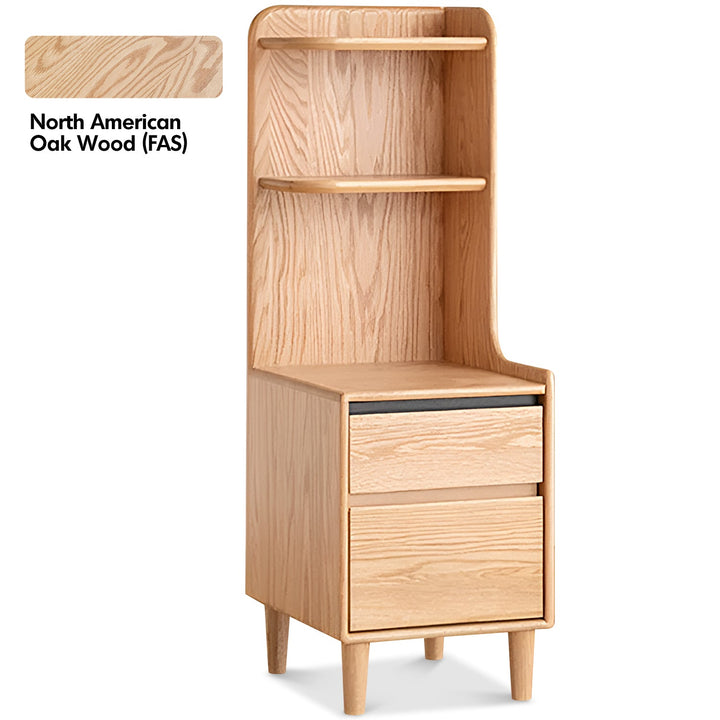 Scandinavian oak wood side table shelf luma situational feels.