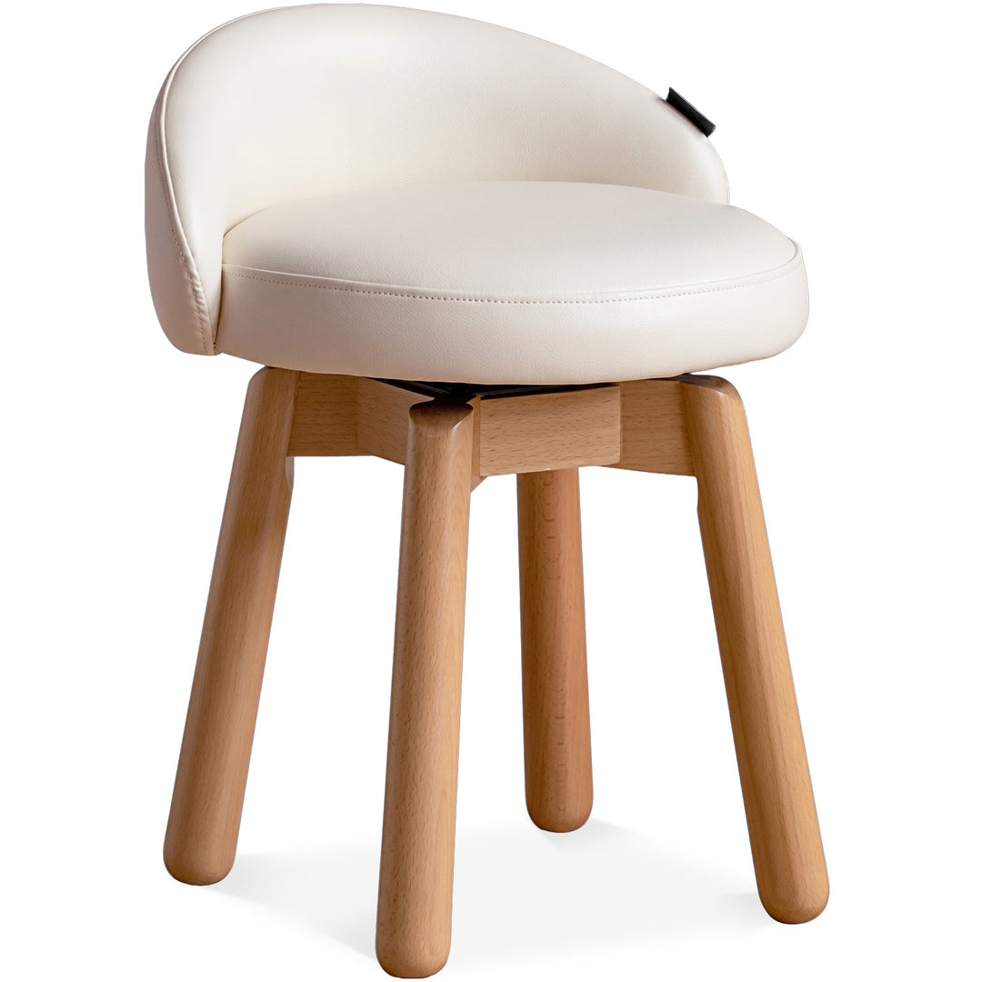 Modern microfiber fiber leather dressing chair pea in still life.
