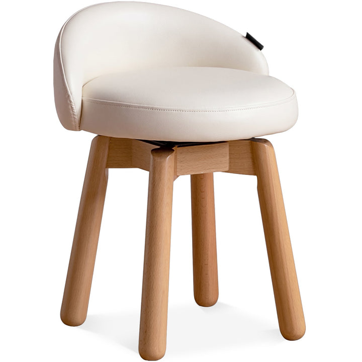 Modern microfiber fiber leather dressing chair pea in still life.