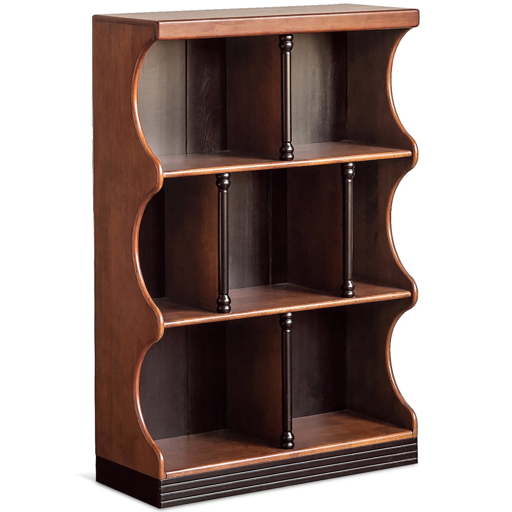 Vintage rubber wood bookshelf hadid conceptual design.