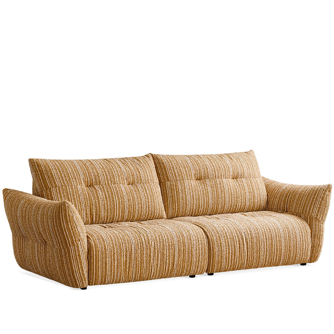 Cream fabric 3 seater sofa mochi detail 12.