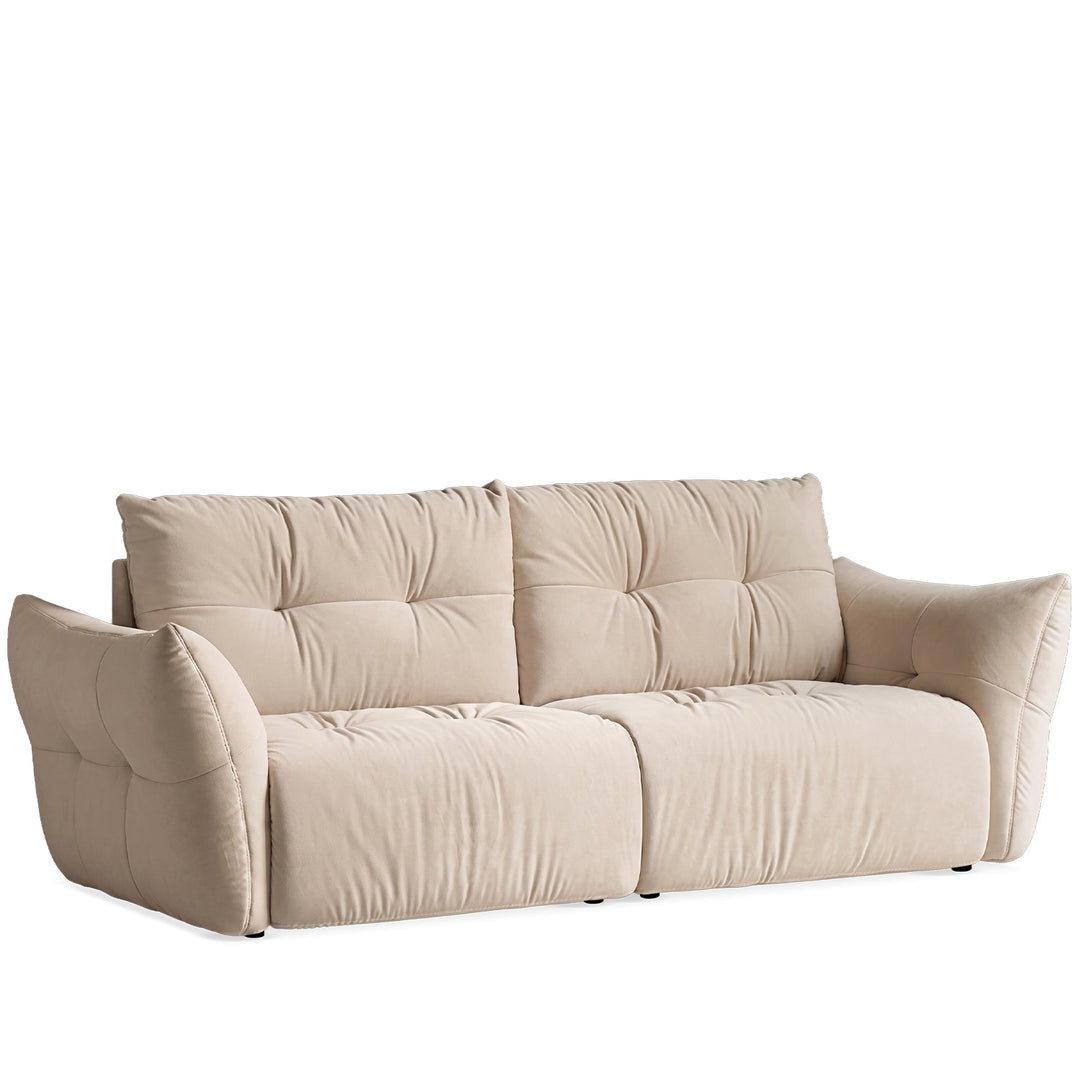 Cream fabric 3 seater sofa mochi detail 2.