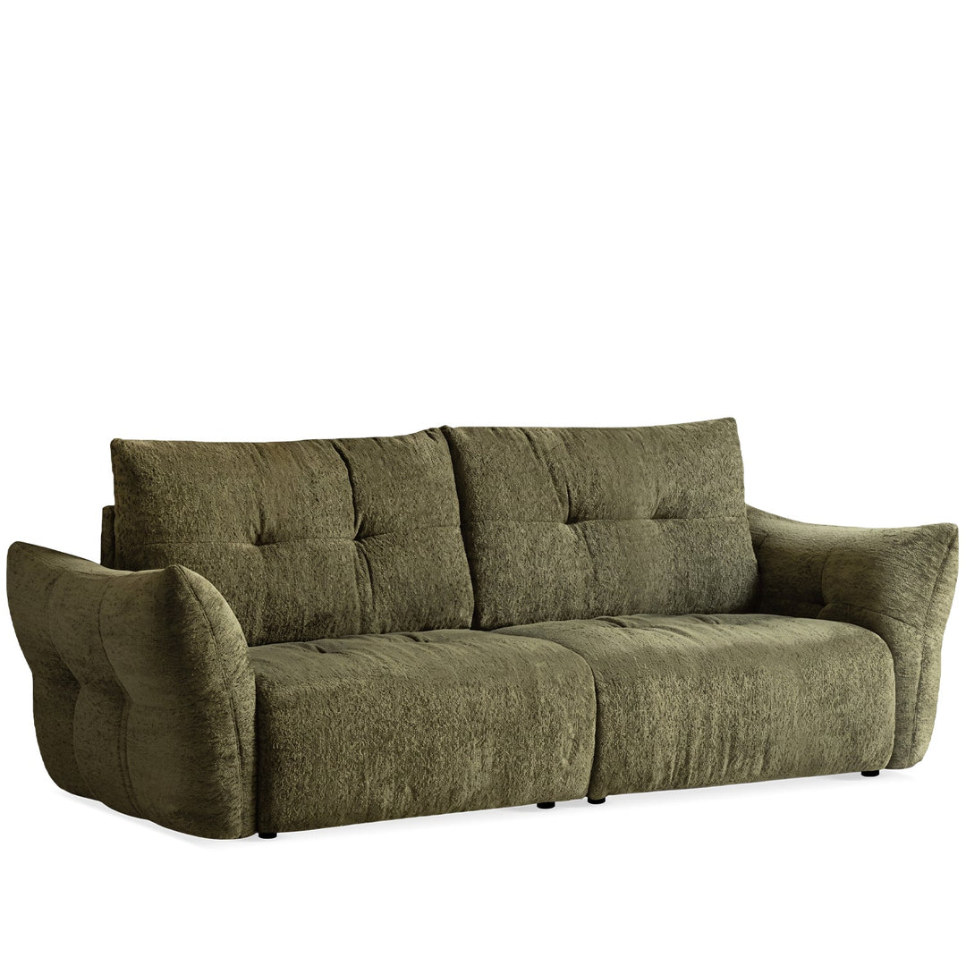 Cream fabric 3 seater sofa mochi detail 4.