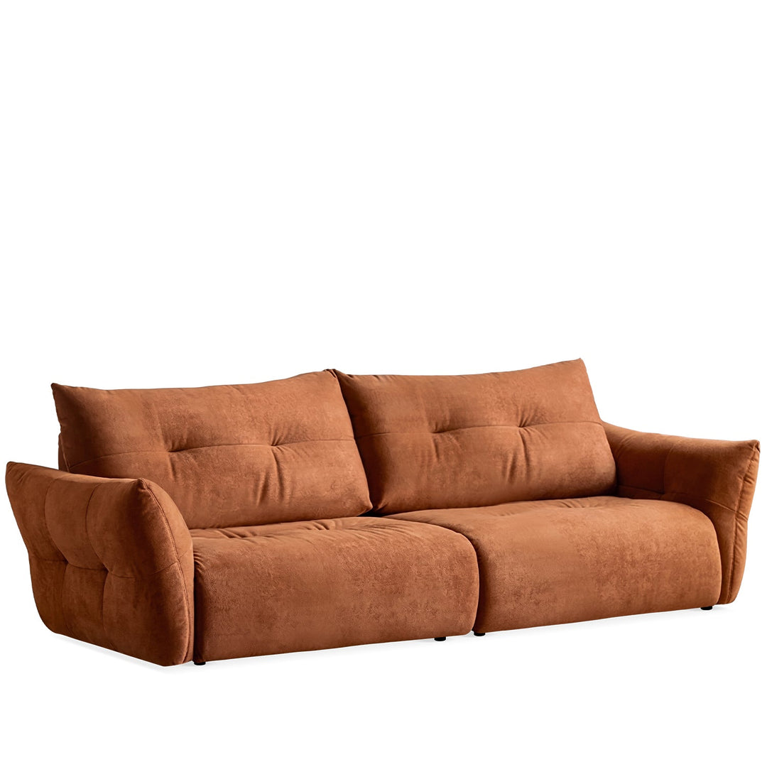 Cream fabric 3 seater sofa mochi detail 8.