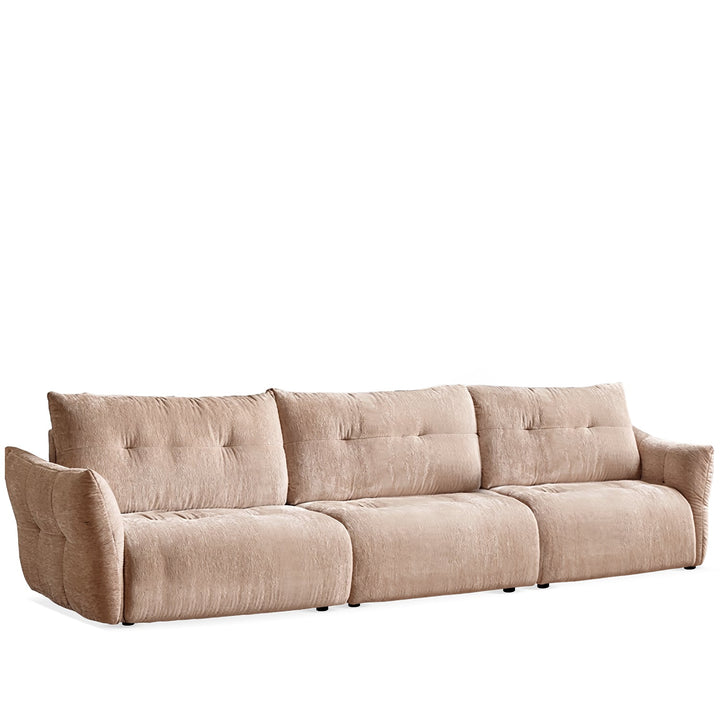 Cream fabric 4 seater sofa mochi detail 13.