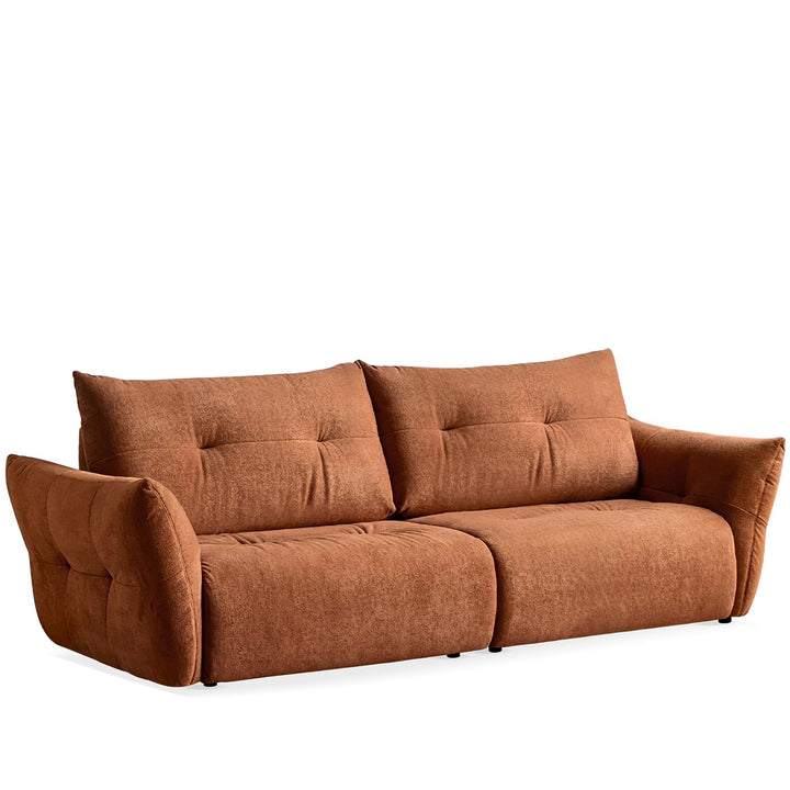 Cream fabric 4 seater sofa mochi detail 14.
