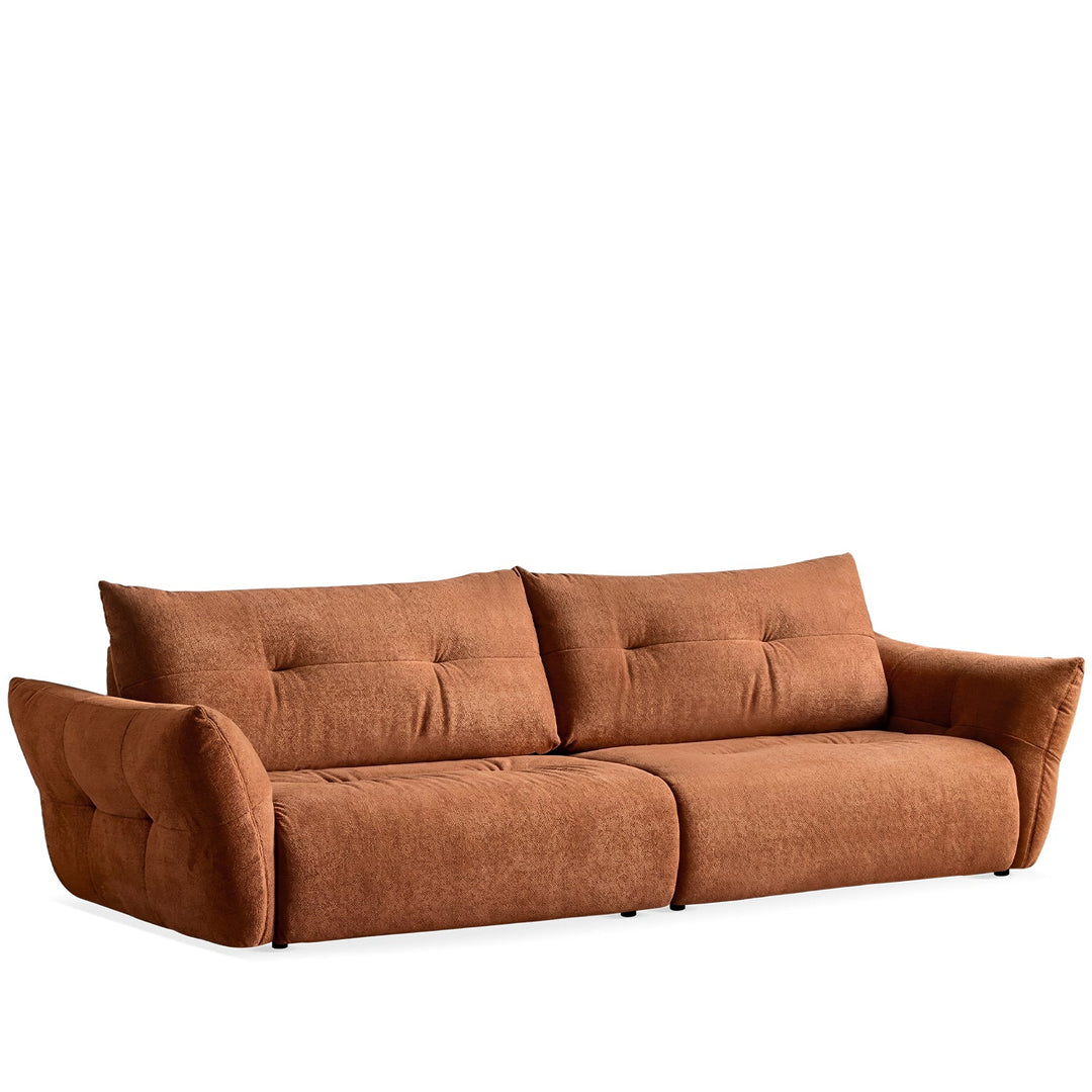 Cream fabric 4 seater sofa mochi detail 16.