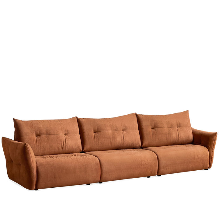 Cream fabric 4 seater sofa mochi detail 17.