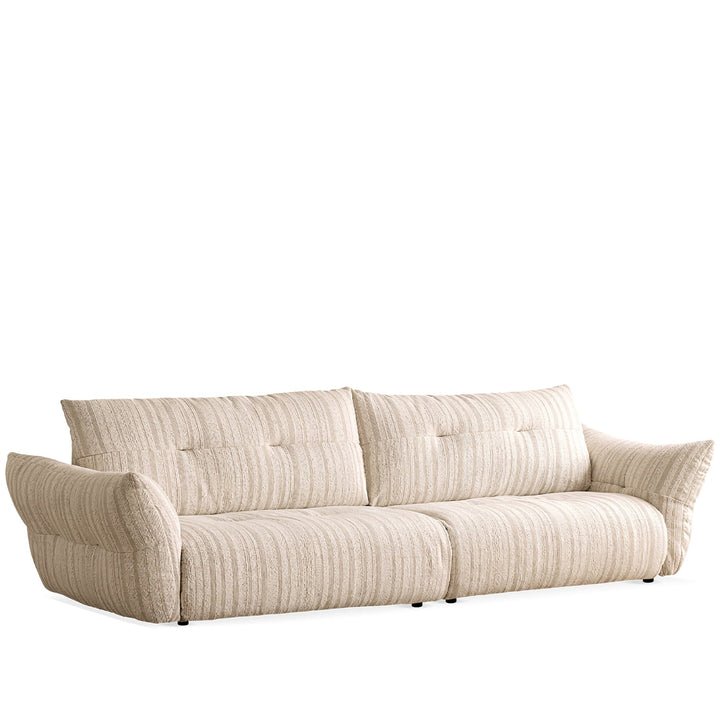 Cream fabric 4 seater sofa mochi detail 19.