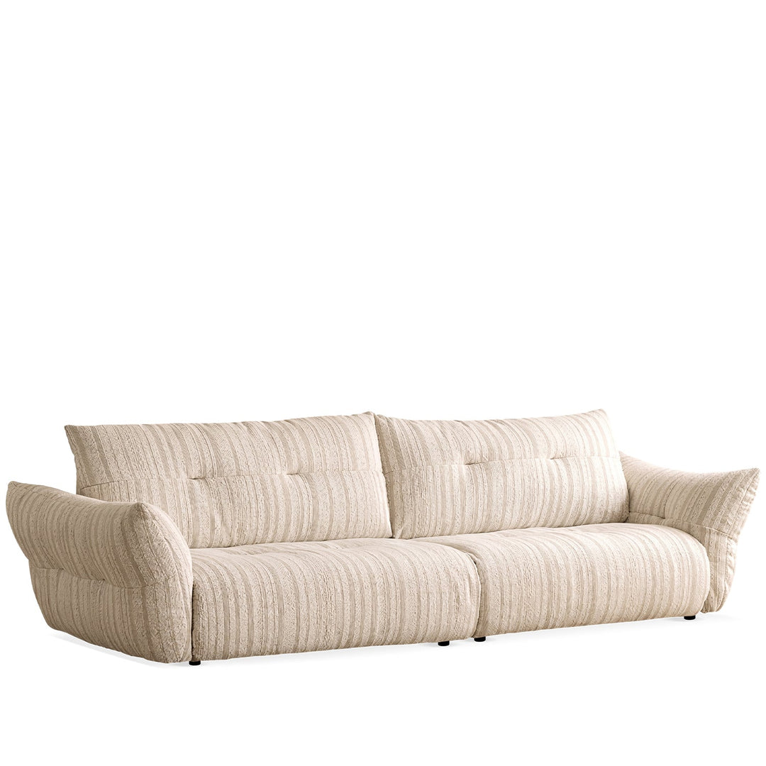 Cream fabric 4 seater sofa mochi detail 19.