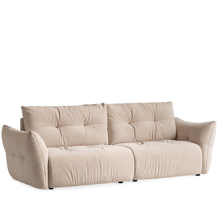 Cream fabric 4 seater sofa mochi detail 2.