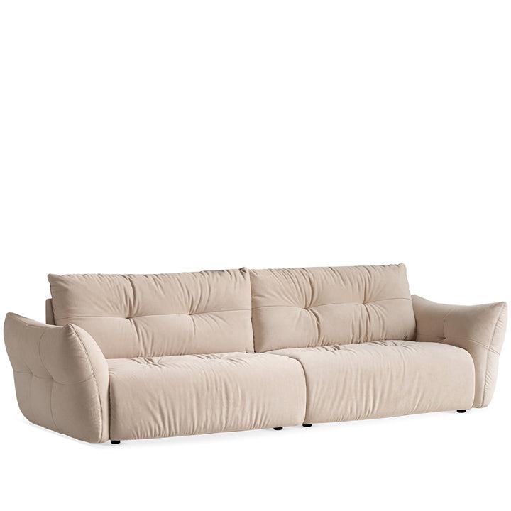 Cream fabric 4 seater sofa mochi detail 4.