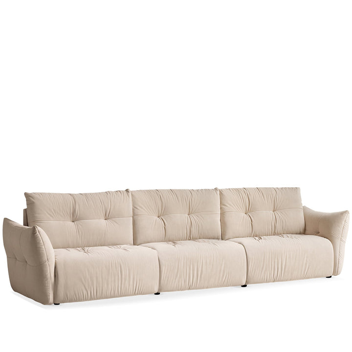 Cream fabric 4 seater sofa mochi detail 5.
