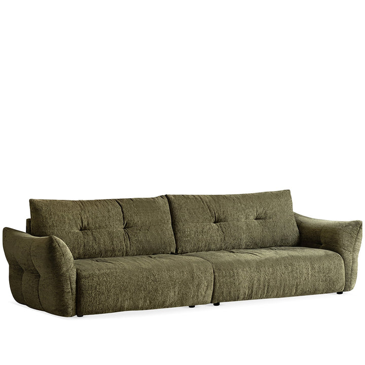 Cream fabric 4 seater sofa mochi detail 8.