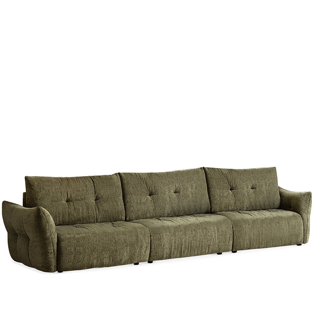 Cream fabric 4 seater sofa mochi detail 9.