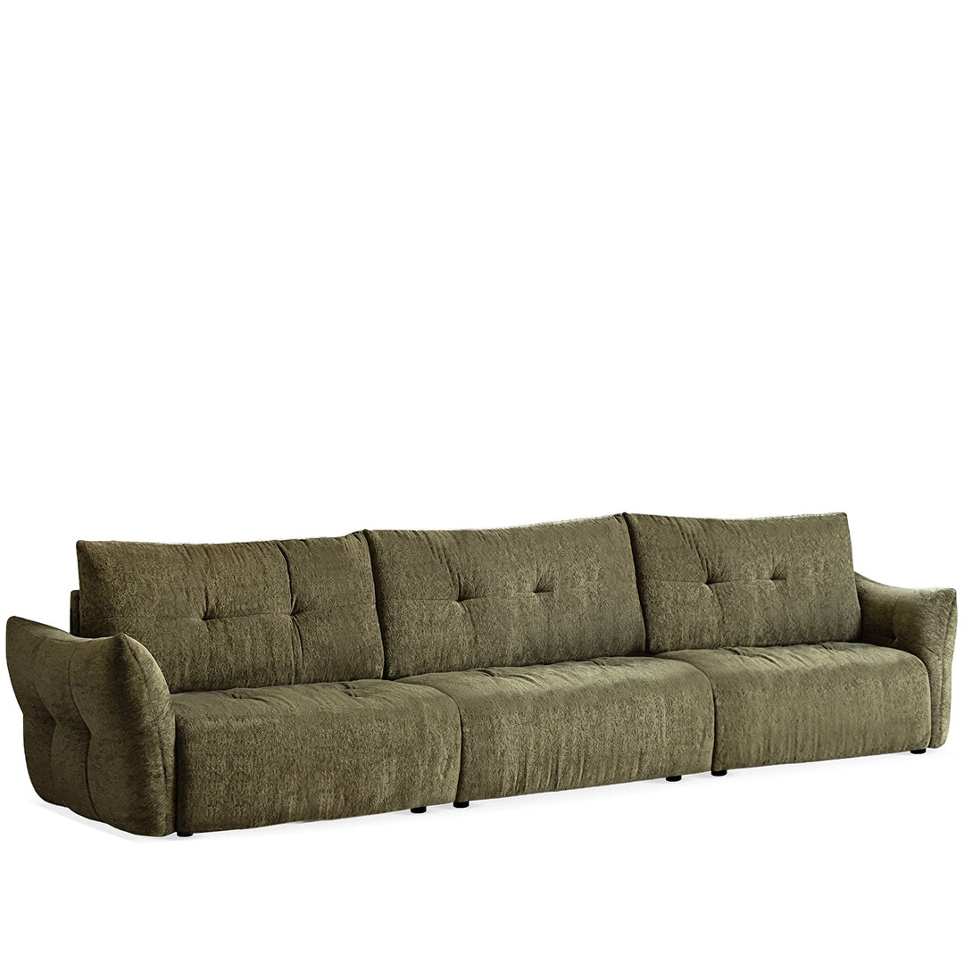 Cream fabric 4 seater sofa mochi detail 9.