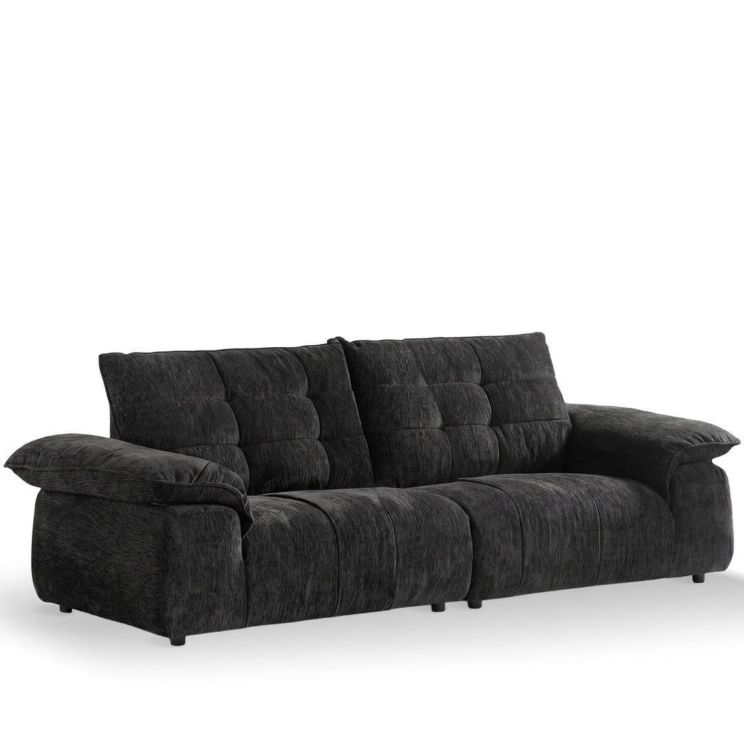 Cream chenille velvet fabric 4 seater sofa coconut situational feels.