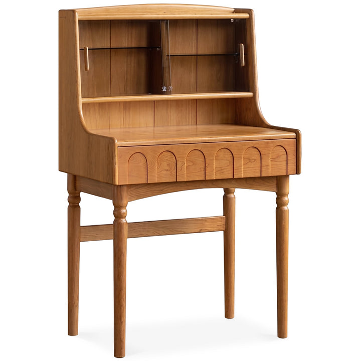 Vintage cherry wood dressing table anna in panoramic view.