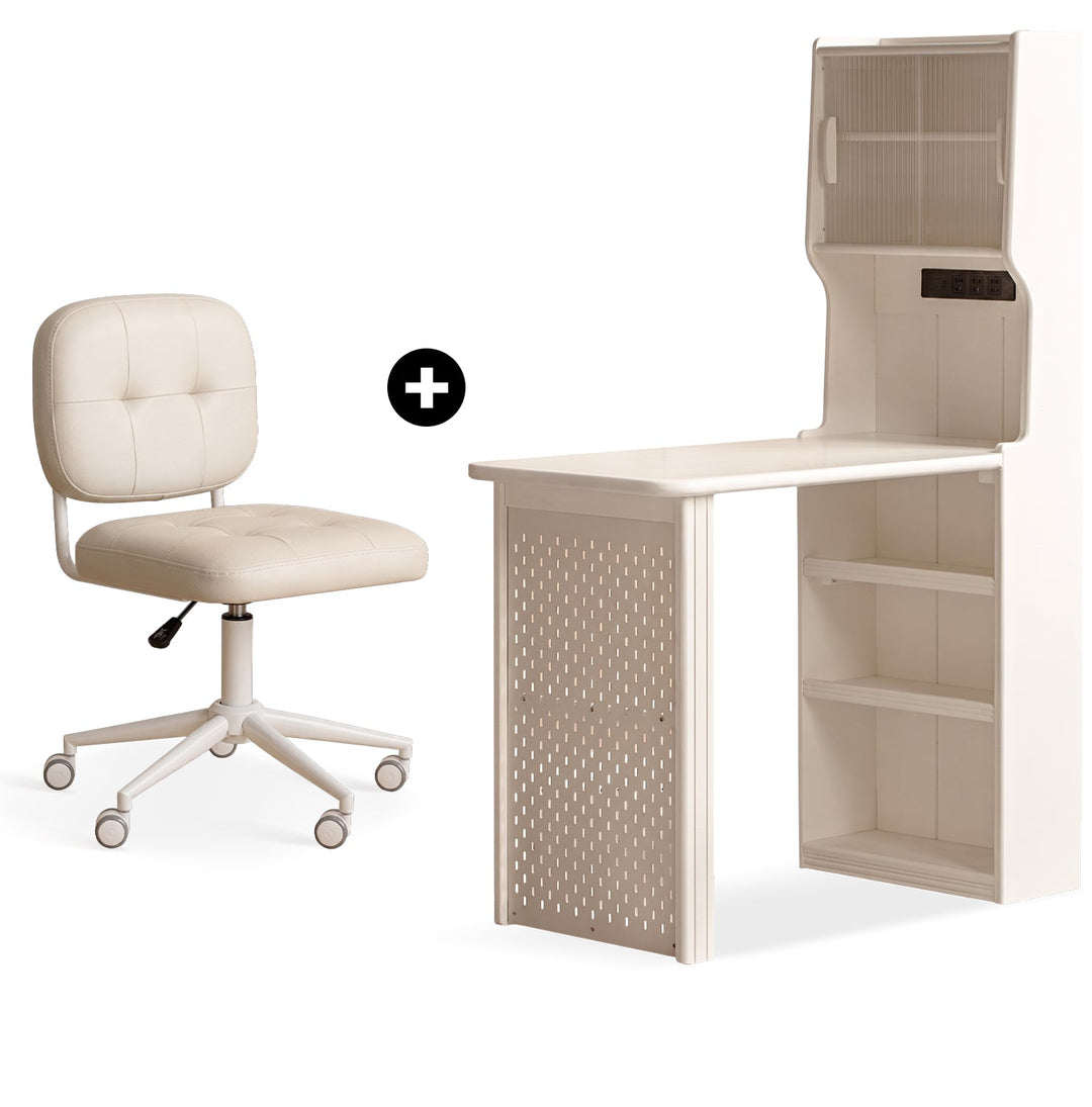 Modern rubber wood study table h in white background.
