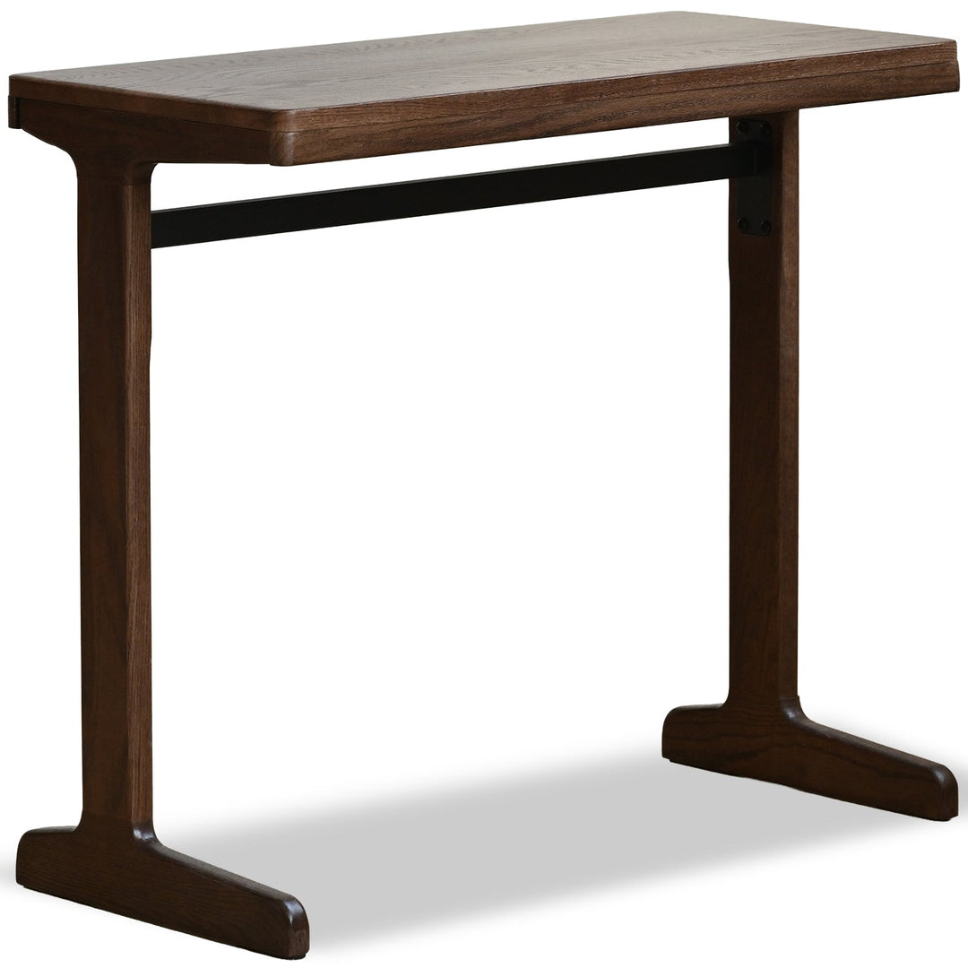 Scandinavian wood study table kangaroo in still life.