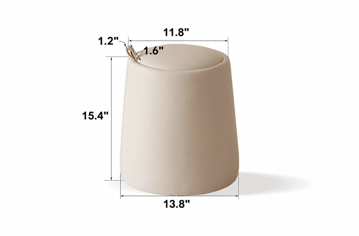 Modern Microfiber Leather Dressing Stool PUDDING Size Chart