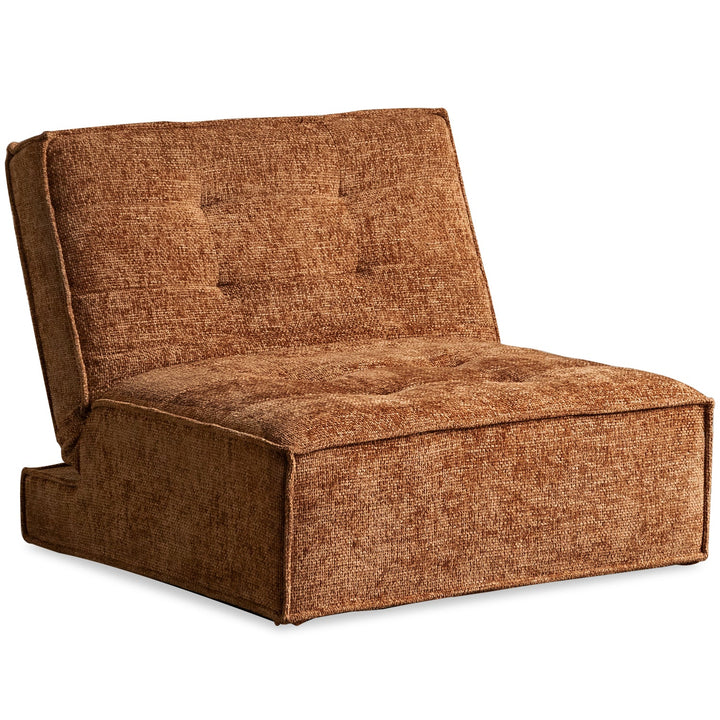 Bauhaus chenille velvet fabric 1 seater sofa bed drift detail 7.