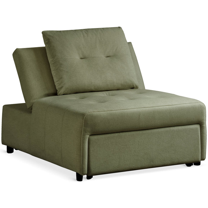 Modern cat scratch resistant fabric 1 seater sofa bed macaron layered structure.