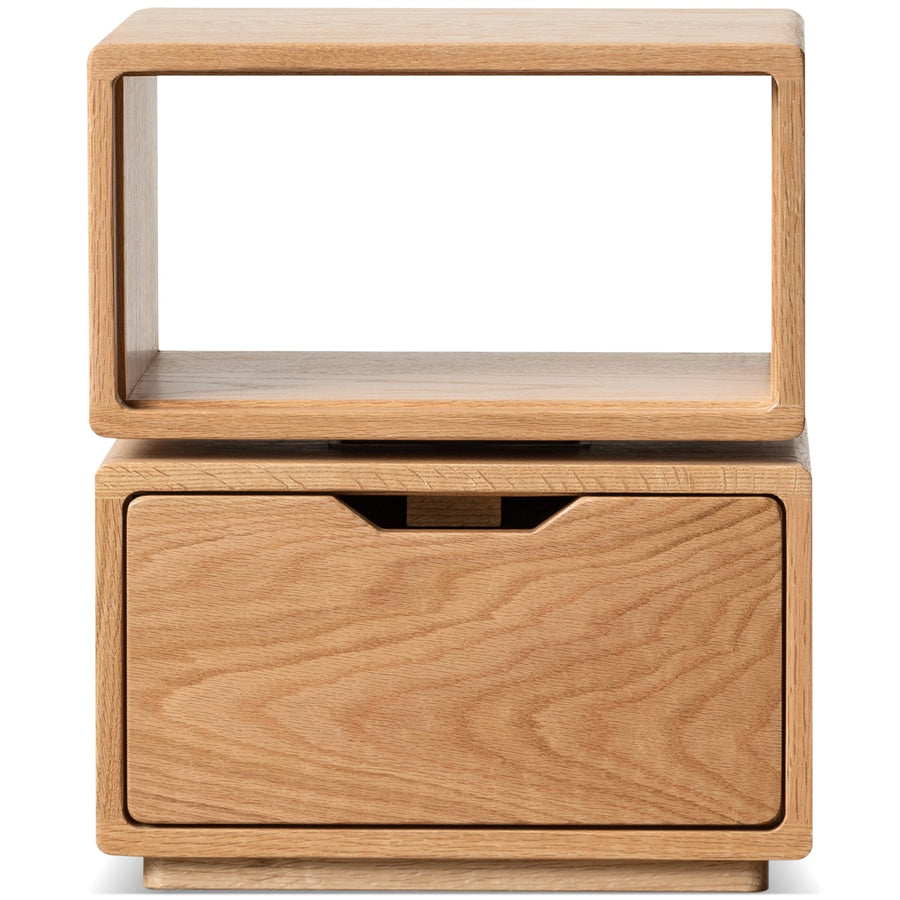 Scandinavian Oak Wood Revolving Side Table TWIST
