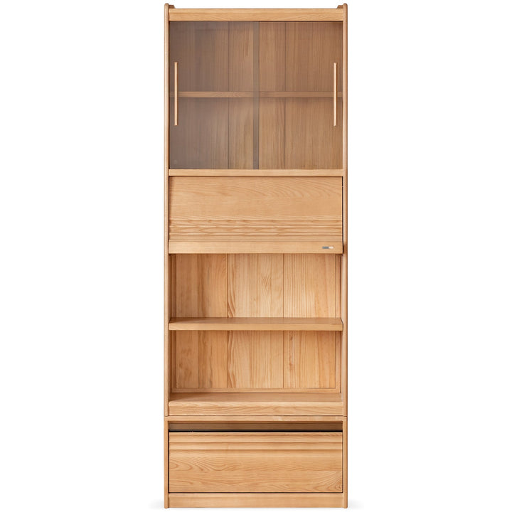 Scandinavian ash wood bookshelf gallery situational feels.