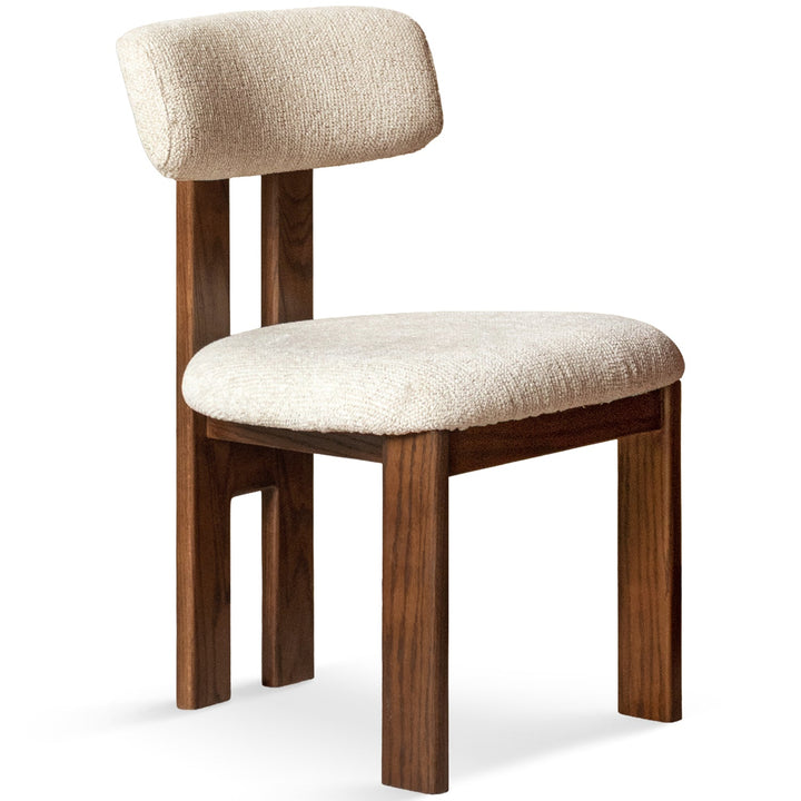 Bauhaus boucle fabric dining chair roma detail 4.