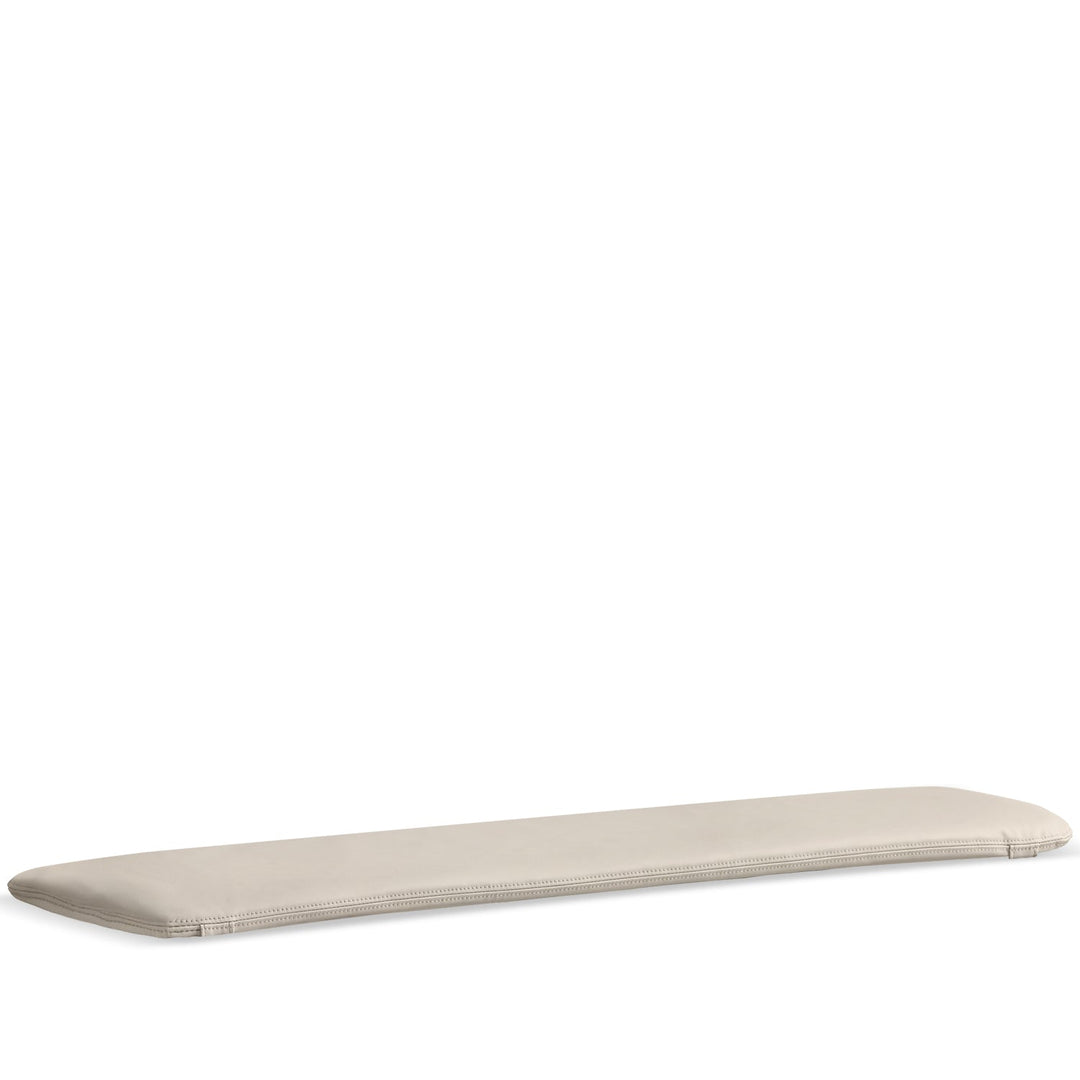 Scandinavian removable padded bench cushion cheese detail 5.