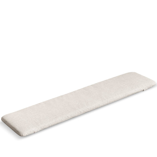 Scandinavian removable padded bench cushion cheese in white background.