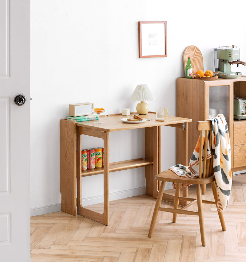 Scandinavian Oak Wood Extendable Study Table JORA More Details and Instruction