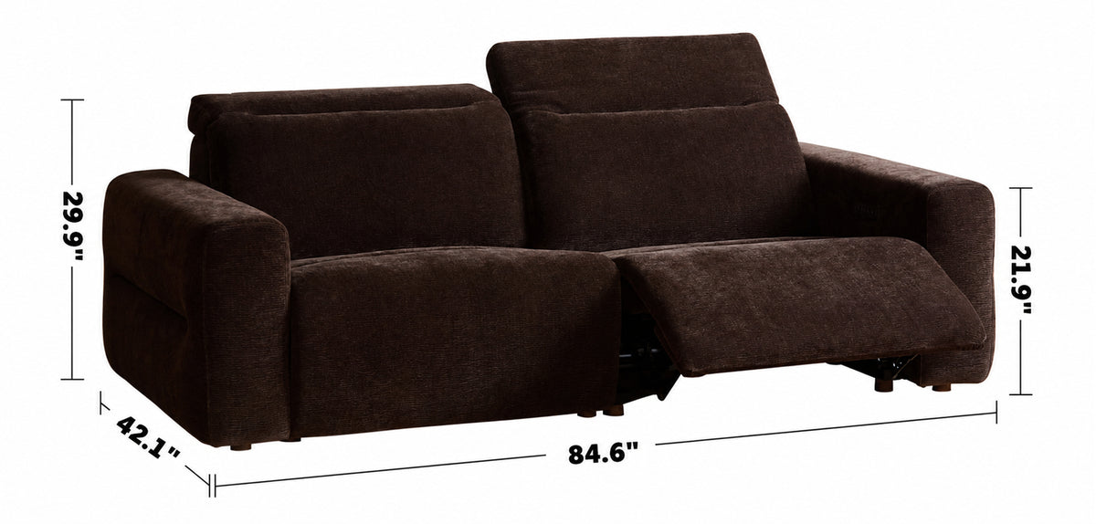 Cream Chenille Velvet Fabric Electric Recliner 3 Seater Sofa LOLO Size Chart