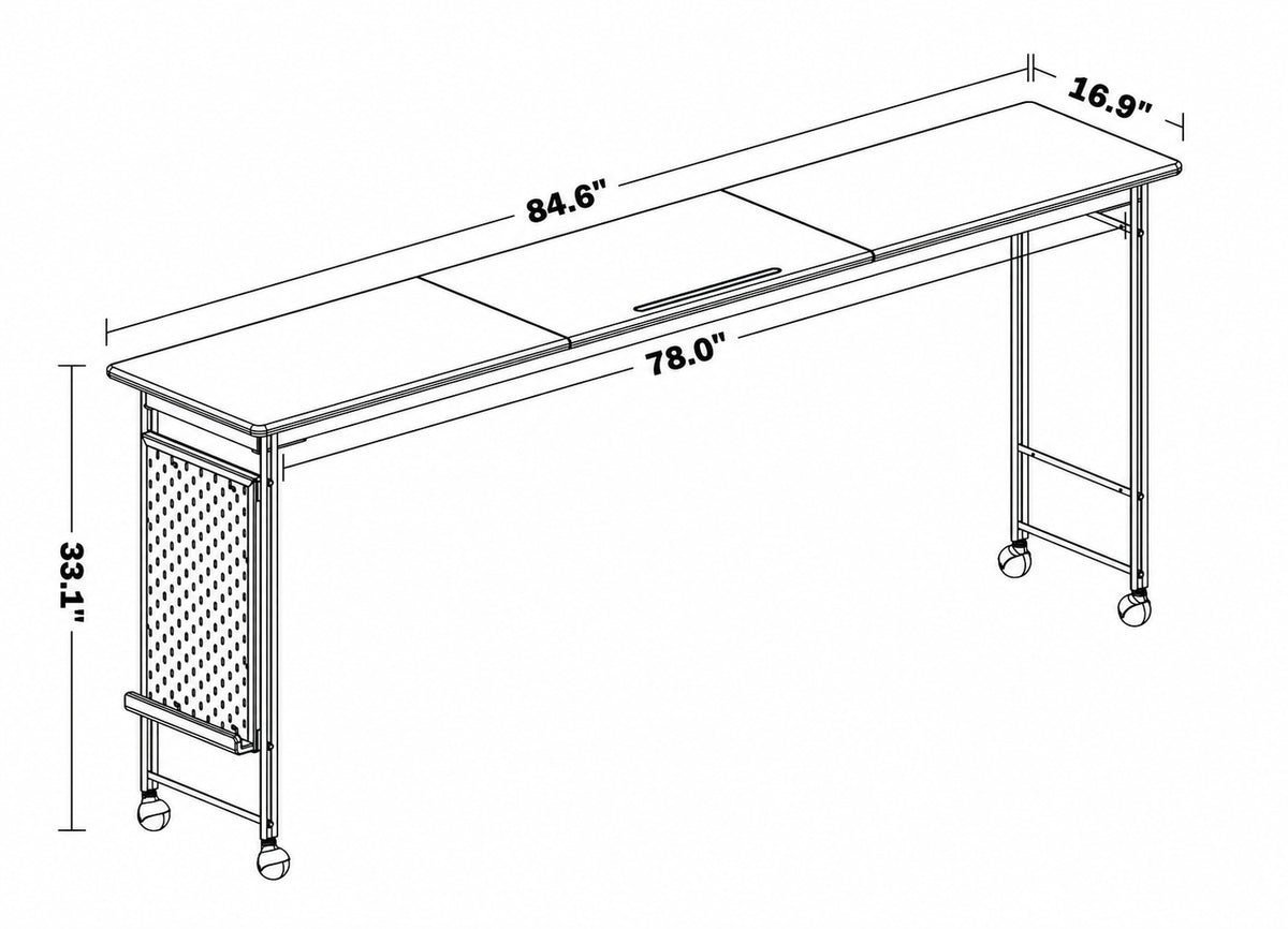 Bauhaus Boxwood Stainless Steel Mobile Overbed Table SERENI Size Chart