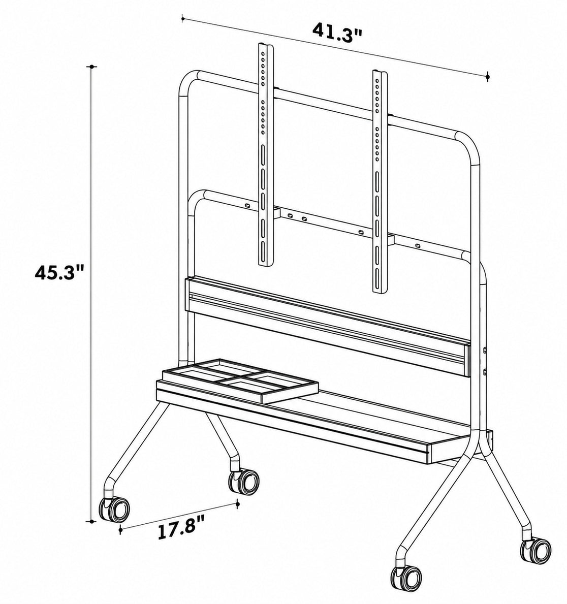 Scandinavian Cherry Wood TV Hanger HAL Size Chart