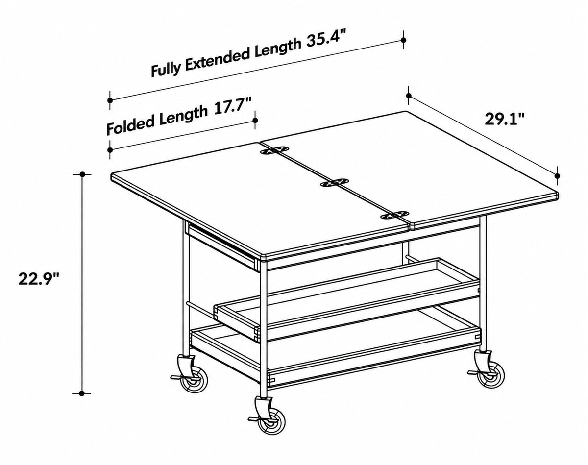 Scandinavian Cherry Wood Extendable Coffee Table TIMELESS Size Chart